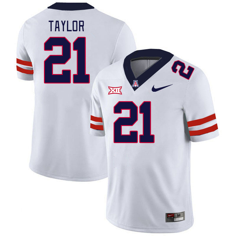 #21 J.J. Taylor Arizona Wildcats Jerseys Football Stitched-White